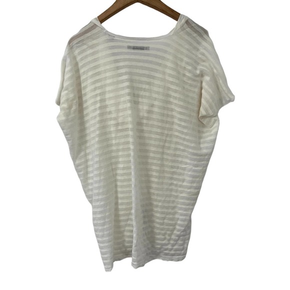 All Saints White Drape Front Blouse Tonal Stripe Size XS EUC - Picture 9 of 9